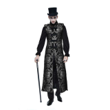 Abracadabra NYC Gothic Long Brocade Military Waistcoat
