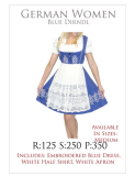 Abracadabra NYC Blue German Dirndl Women's Costume