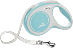 FLEXI New Comfort Retractable Dog Leash (Tape), Ergonomic, Durable and Tangle Free Pet Walking Leash for Dogs Up to 26 lbs, 10 ft, Extra Small, Blue/Pastel