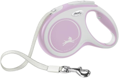 FLEXI New Comfort Retractable Dog Leash (Tape), Ergonomic, Durable and Tangle Free Pet Walking Leash for Dogs Up to 26 lbs, 10 ft, Extra Small, Pink/Rose