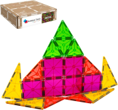 MAGNA-TILES Color Shop NEON 20-Piece Magnetic Construction Set, The Original Magnetic Building Brand