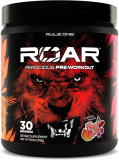 Rule 1 R1 Roar - Pre-Workout Powder with Creatine, Beta-Alanine, Citrulline, Electrolytes & Caffeine (30 Servings, Fruit Punch)