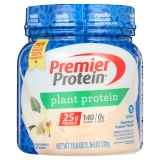 Premier Protein Powder Vanilla Plant-Based 25g Protein 0g Sugar Gluten Free No Soy Dairy 15 Servings