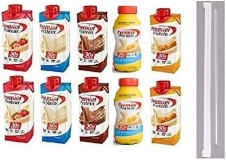 Premier Protein Shakes Drinks Low Carb High Protein Variety Pack 10 Flavors Chocolate Strawberry Vanilla Banana Caramel 10 Straws