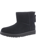Ugg Women's Classic Mini Logo Zip Suede Slip On Winter Snow Boots