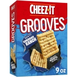 Cheez-It Grooves Zesty Cheddar Ranch Cheese Crunchy Snack Crackers 9 oz Pack