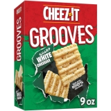 Cheez-It Grooves Sharp White Cheddar Crunchy Cheese Crackers Snack 9 oz