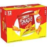 Cheez-It SnapD Double Cheese Cracker Chips Thin Crisps Lunch Snacks 9oz Box 12 Pouches