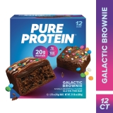 Pure Protein Bars Galactic Brownie 20g Protein Gluten Free 1.76 oz 12 Ct