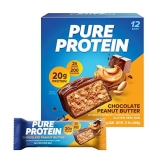 Pure Protein Bars High Protein Nutritious Snacks Energy Low Sugar Gluten Free Chocolate Peanut Butter 1.76oz