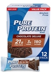 Pure Protein Bars High Protein Nutritious Snacks Energy Low Sugar Gluten Free Chocolate Deluxe 12 Pack