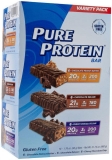 Pure Protein 18 Bars Variety Pack Choc Peanut Butter, Choc Deluxe, Chewy Choc Chip