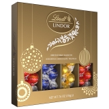 Lindt LINDOR Assorted Chocolate Christmas Candy Truffles Gift Box 7.6 oz