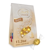 Lindt Lindor White Chocolate Candy Truffles 15.2 oz Bag