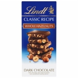 Lindt Classic Recipe Whole Hazelnut Dark Chocolate Candy Bar