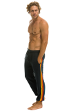 Aviator Nation 5 STRIPE SWEATPANTS - CHARCOAL