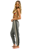 Aviator Nation 5 STRIPE SWEATPANTS - HEATHER GREY //grey