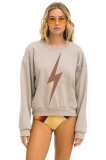 Aviator Nation BOLT RELAXED CREW SWEATSHIRT - SAND // MOCHA