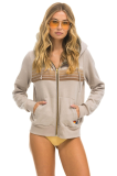 Aviator Nation 5 STRIPE HOODIE - SAND // TAN