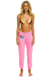 Aviator Nation LOGO SWEATPANTS - NEON PINK