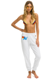 Aviator Nation LOGO SWEATPANTS - WHITE
