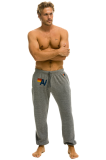 Aviator Nation LOGO SWEATPANTS - HEATHER GREY