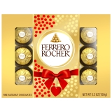Ferrero Rocher Milk Chocolate Hazelnut Valentine's Gift Box 12 Count