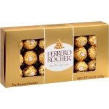 Ferrero Rocher Premium Gourmet Milk Chocolate Hazelnut Individually Wrapped Candy