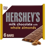 Hersheys Milk Chocolate Whole Almonds Candy Bars 1.45 oz 6 Count for Amerika Paketim