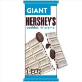 Hershey's Cookies and Creme Giant Candy Bars 7.37 oz 25 Pieces for Amerikapaketim