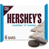 Hersheys Cookies and Creme Candy Bars 1.55 oz 6 Count America Package