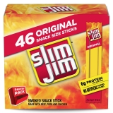 Slim Jim Original Smoked Snack Sized Sticks Pantry Pack 0.28 oz Meat Sticks 46 Count Box
