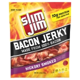 Slim Jim Bacon Jerky Hickory Smoked Flavor Meat Snacks 2.75 oz Resealable Bag