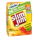Slim Jim Vlasic Dill Pickle Snack Size Meat Sticks 26 Pack 0.28 oz