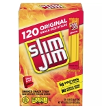 Slim Jim Original 120 Count Snack Sticks for On-the-Go Energy Boosts
