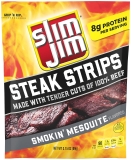 Slim Jim Steakhouse Beef CM31 Steak Strips Smokin Mesquite Flavored Meat Snacks