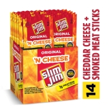 Slim Jim Original Beef Snack Stick with Jalapeno Cheese 1.5 oz 14 Count