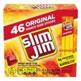 Slim Jim Smoked Meat Sticks HYZ01 Original Flavor 6g Protein Snack Size 0.28 oz