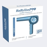 BabylissPRO Nano Titanium Professional Pistol Grip Dryer and 1 Inch Ultra Thin Flat Iron