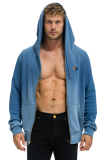 AVİATOR NATİON ESSENTIAL ZIP HOODIE - FADED WATER