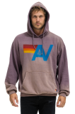 AVİATOR NATİON VINTAGE LOGO RELAXED PULLOVER HOODIE - FADED MOCHA