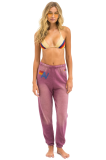 AVİATOR NATİON VINTAGE LOGO SWEATPANTS - FADED BERRY