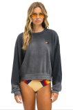 AVİATOR NATİON ESSENTIAL RELAXED CREW SWEATSHIRT - FADED SMOKE