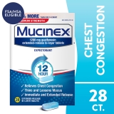 Mucinex Max Strength Expectorant 12-Hour Relief Tablet Pack 28 FSA
