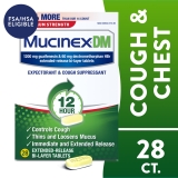 Mucinex DM 12 Hour Max Strength Expectorant Cough Medicine Excess Mucus Relief FSA 28 Tablets