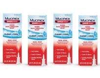 Mucinex Sinus Max Severe Nasal Congestion Relief Clear and Cool Nasal Spray 4 Pack