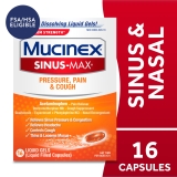 Mucinex Sinus Max Pressure Pain Cough Medicine 16 Liquid Gels