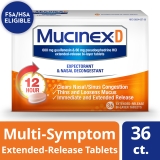Mucinex D Expectorant Nasal Decongestant Tablets 36 Count