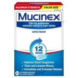 Mucinex Max Strength 12 Hour Tablets 42ct 1200mg Guaifenesin