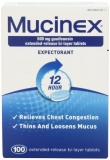 Mucinex 12 Hour Chest Congestion Expectorant Tablets 600mg 100 Count